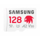 Samsung Memory Card PRO Plus SONIC (MB MD128SA/LC1) MicroSDXC, Adapter SD, 128GB, UHS I, U3, V30, A2, 180MB/s Red/White