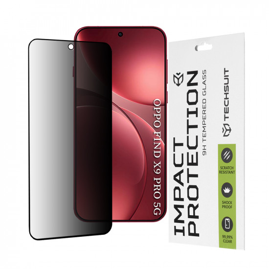 Techsuit 111D Privacy Full Glue Oppo Find X9 Pro Black Techsuit 111D Privacy Full Glue Oppo Find X9 Pro Black