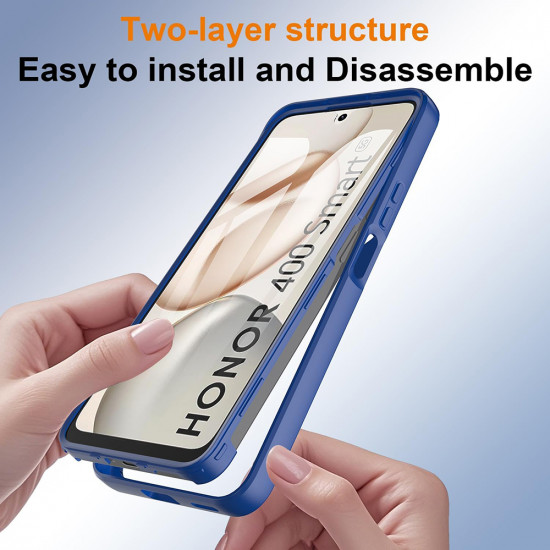 Techsuit ColorVerse 360 Series + Screen Protector Honor 400 Smart 5G / 400 Smart 4G / X7d 4G Blue