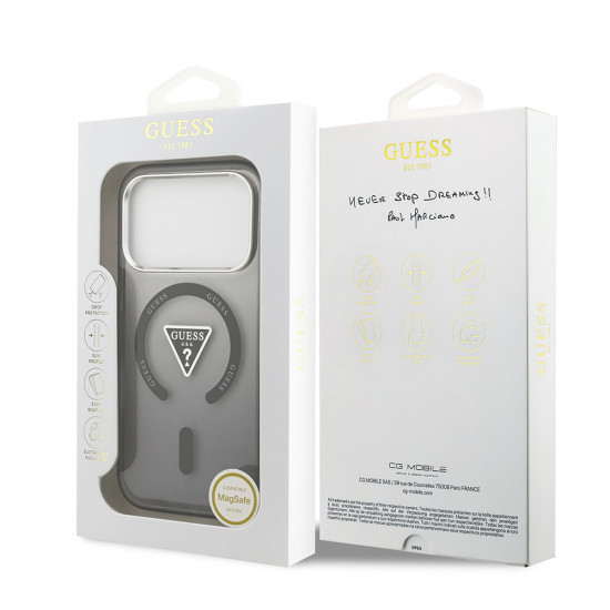 Guess IML Gradient Triangle Logo MagSafe (GUHMP17XHGTMLCGK) iPhone 17 Pro Max Black
