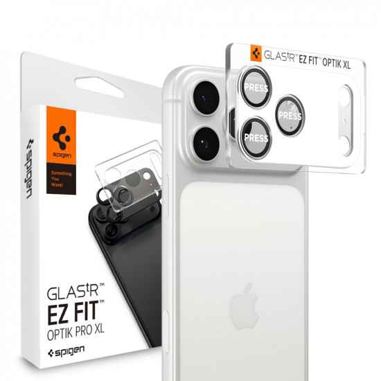 Spigen Optik.tR EZ Fit Pro XL Camera Glass iPhone 17 Pro Silver