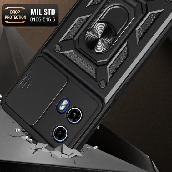 Techsuit CamShield Series Motorola Moto G57 Power / G67 Power Black