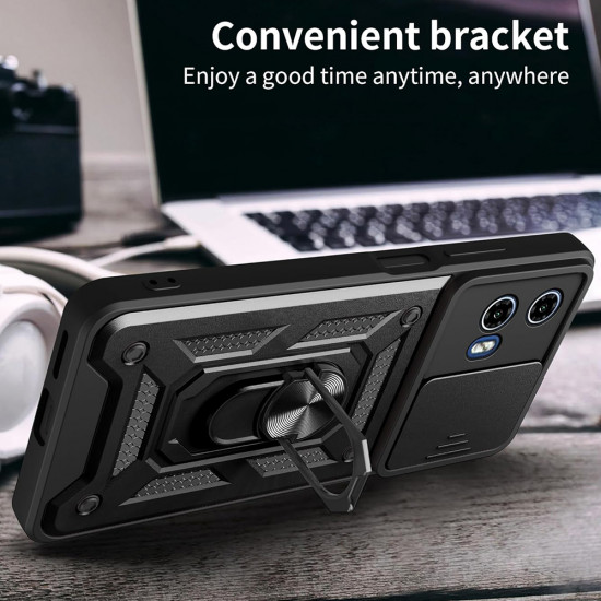 Techsuit CamShield Series Motorola Moto G57 Power / G67 Power Black