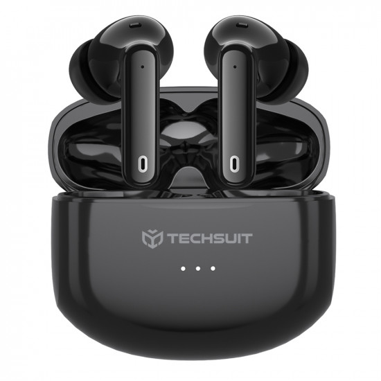 Techsuit Premium Wireless Earbuds Audira Pro (CW1) Bluetooth V5.4, 300mAh, Active Noise Cancelling, 4 Mic Black Techsuit Premium Wireless Earbuds Audira Pro (CW1) Bluetooth V5.4, 300mAh, Active Noise Cancelling, 4 Mic Black