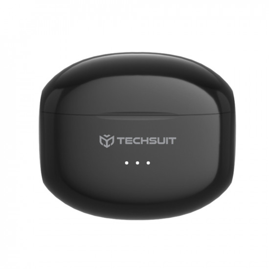 Techsuit Premium Wireless Earbuds Audira Pro (CW1) Bluetooth V5.4, 300mAh, Active Noise Cancelling, 4 Mic Black Techsuit Premium Wireless Earbuds Audira Pro (CW1) Bluetooth V5.4, 300mAh, Active Noise Cancelling, 4 Mic Black