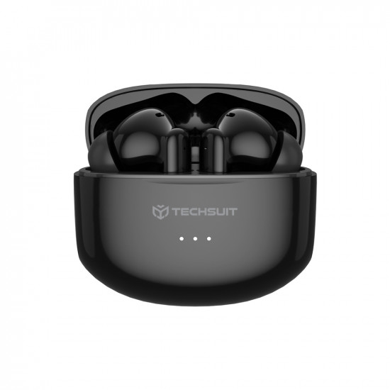 Techsuit Premium Wireless Earbuds Audira Pro (CW1) Bluetooth V5.4, 300mAh, Active Noise Cancelling, 4 Mic Black Techsuit Premium Wireless Earbuds Audira Pro (CW1) Bluetooth V5.4, 300mAh, Active Noise Cancelling, 4 Mic Black