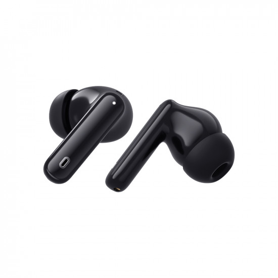 Techsuit Premium Wireless Earbuds WaveBeat 100 (CW3) Bluetooth V5.4, 300mAh, ANC, ENC, 4 Mic Black