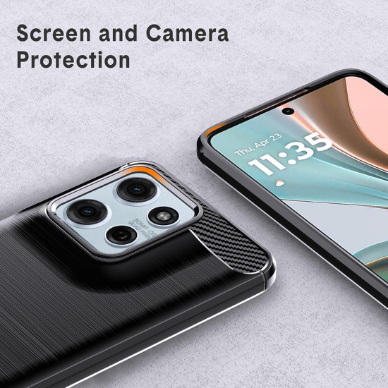 Techsuit Carbon Silicone Motorola Moto G57 Power / G67 Power Black