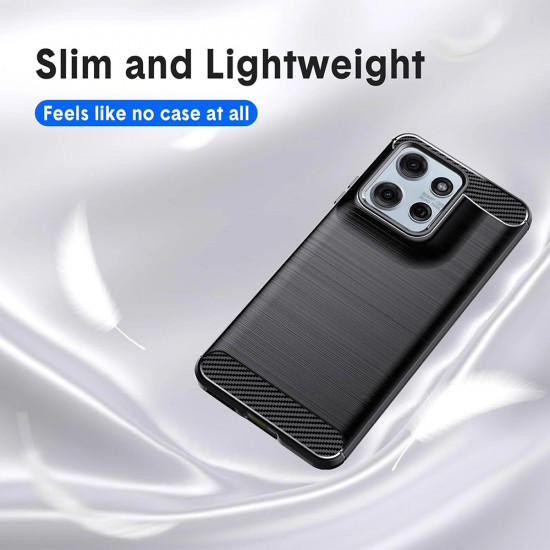 Techsuit Carbon Silicone Motorola Moto G57 Power / G67 Power Black