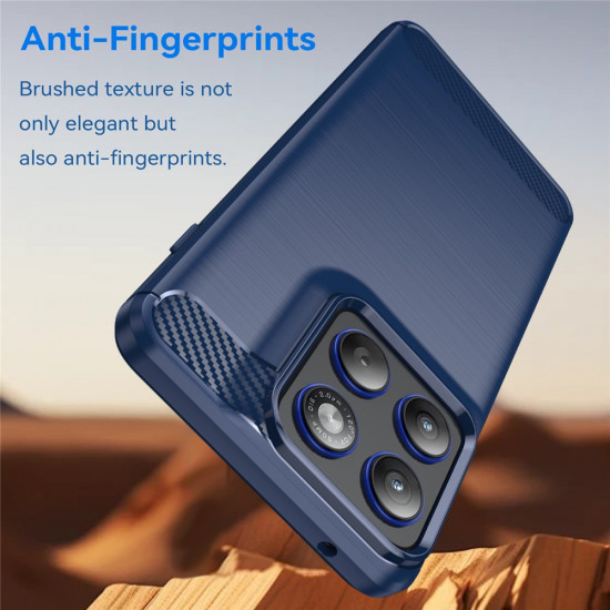 Techsuit Carbon Silicone Motorola Edge 70 Blue