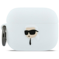 Case Karl Lagerfeld Silicone Karl Head   3D for AirPods Pro 3 white