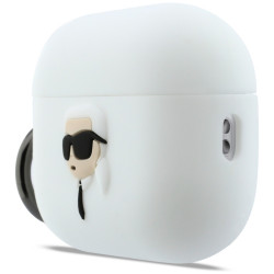 Case Karl Lagerfeld Silicone Karl Head   3D for AirPods Pro 3 white