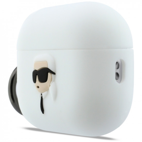 Case Karl Lagerfeld Silicone Karl Head   3D for AirPods Pro 3 white