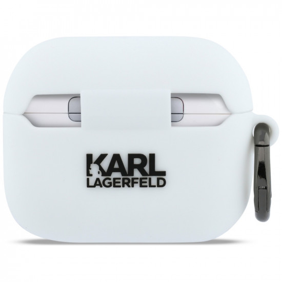 Case Karl Lagerfeld Silicone Karl Head   3D for AirPods Pro 3 white