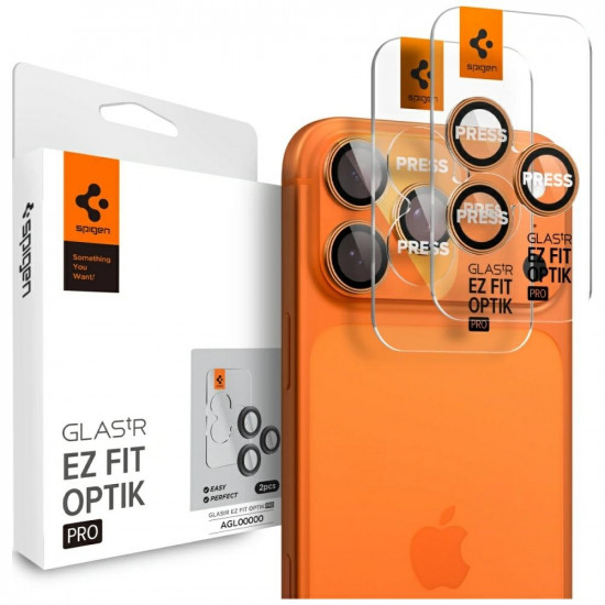 Spigen Optik Pro Glas.TR "EZ FIT" Camera Protector 2pcs for iPhone 17 Pro Max / 16 Pro / 16 Pro Max