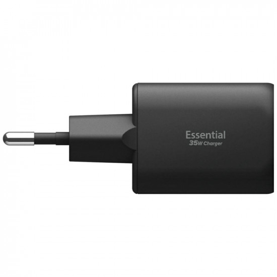Wall charger Spigen Essential EE352EU 35W USB-C/USB-A black