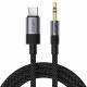 Acefast Audio Cable (J11) Mini Jack 3.5mm to Type C, Aluminum + Nylon Braided, Hi Fi Sound, Plug & Play, 1m Black Acefast Audio Cable (J11) Mini Jack 3.5mm to Type C, Aluminum + Nylon Braided, Hi Fi Sound, Plug & Play, 1m Black