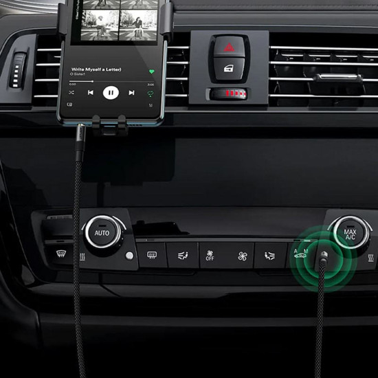 Acefast Audio Cable (J10) 2x mini Jack 3.5mm, Aluminum + Nylon braided, 1m Black Acefast Audio Cable (J10) 2x mini Jack 3.5mm, Aluminum + Nylon braided, 1m Black