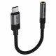 Acefast Audio Adapter (J12) Type C Male to Jack 3.5mm Female, Plug & Play, High fidelity Sound, No Delay, 15cm Black