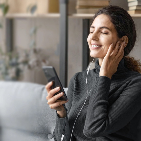 Acefast Audio Adapter (J12) Type C Male to Jack 3.5mm Female, Plug & Play, High fidelity Sound, No Delay, 15cm Black