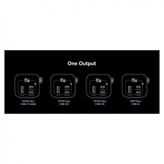 Baseus Power Bank EnerGeek GR11 (E0027B01) with USB C Retractable Cable, 20000mAh, 145W Grey