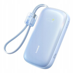 Baseus Power Bank EnerFill FC21 Qpow 3 Ultra (E0027L03) with Detachable Cable, 10000mAh, 22.5W, USB, USB C Galaxy Blue