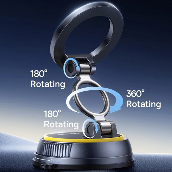 Baseus Car Holder PrimeTrip VC2 Flex (C0013803) Magnetic, for Dashboard/Windshield, Foldable, Adjustable, Vacuum Lock Black Baseus Car Holder PrimeTrip VC2 Flex (C0013803) Magnetic, for Dashboard/Windshield, Foldable, Adjustable, Vacuum Lock Black