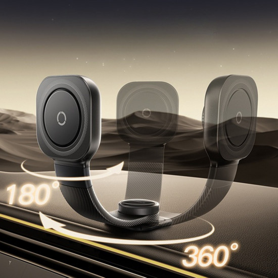 Baseus Car Holder PrimeTrip C03 Pro (C0013A01) Magnetic, for Dashboard, Adjustable, Type C, 3M Adhesive Black