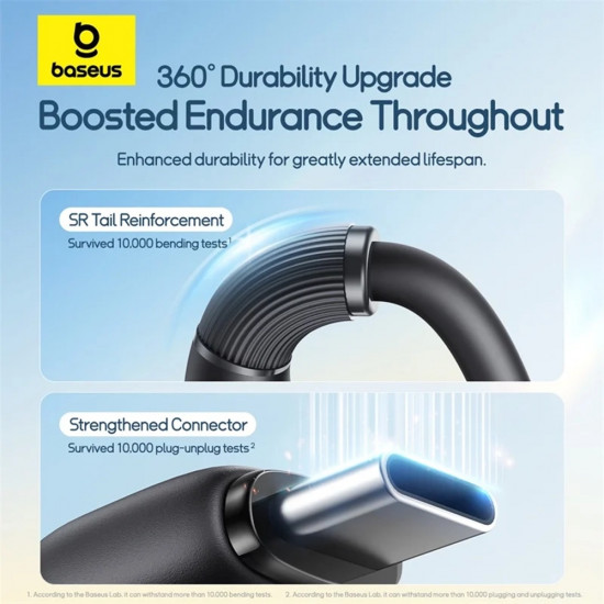 Baseus Data Cable Ultra Fast (P10376303121 01) Fast Charge, USB to Micro USB, Lightning, USB C, 3.5A, 0.8m Cosmic Black