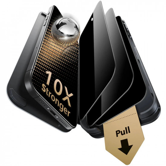 ESR Corning Gorilla Glass UltraFit Privacy™ (3 pack) iPhone 17 / iPhone 16 Pro Black