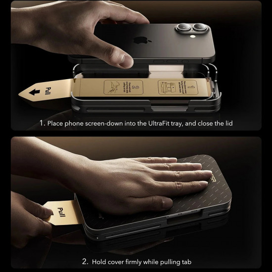 ESR Corning Gorilla Glass UltraFit Privacy™ (3 pack) iPhone 17 / iPhone 16 Pro Black