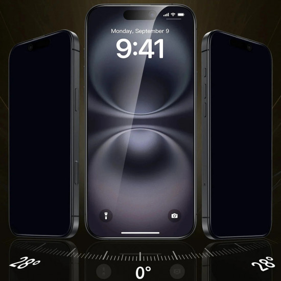 ESR Corning Gorilla Glass UltraFit Privacy™ (3 pack) iPhone 17 Pro Max Black