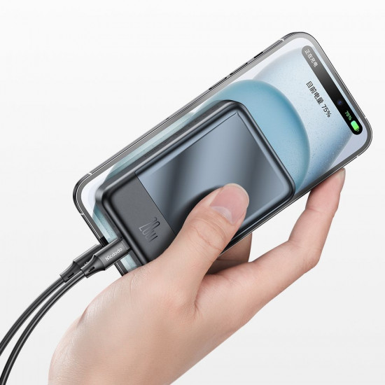 Mcdodo Magnetic Power Bank Ambilight Series (MC 5021) 20000mAh, NTC Temperature Control, 20W, LED Indicator Black