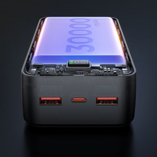 Mcdodo Power Bank (MC 4240) Type C + 2x USB A Ports, 30000mAh, 22.5W, LED Display Black