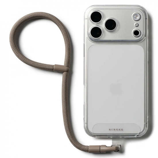 Ringke Universal Holder Hand Strap Link Flow P Type Crossbody Lanyard for Phone Cases, Adjustable Mocha Mousse
