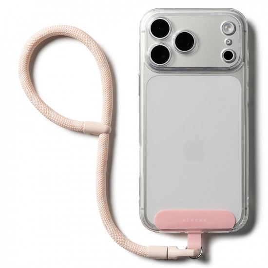 Ringke Universal Holder Hand Strap Link Flow P Type Crossbody Lanyard for Phone Cases, Adjustable Candy Pink