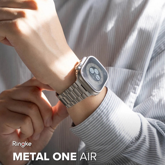 Ringke Metal One Air Apple Watch 4 / 5 / 6 / 7 / 8 / 9 / 10 / SE / SE 2 / Ultra / Ultra 2 (44/45/46/49mm) Silver