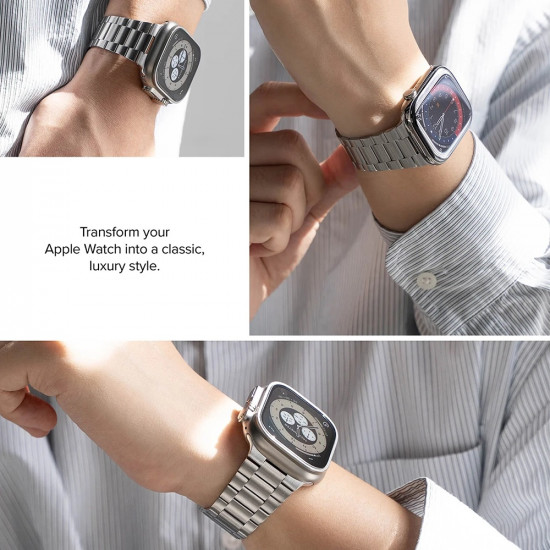 Ringke Metal One Air Apple Watch 4 / 5 / 6 / 7 / 8 / 9 / 10 / SE / SE 2 / Ultra / Ultra 2 (44/45/46/49mm) Silver