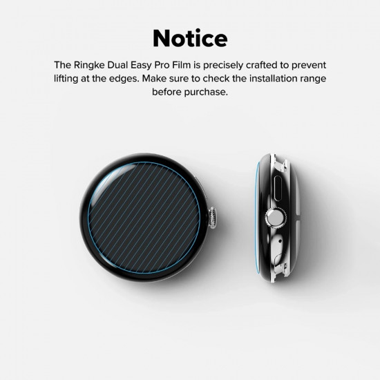 Ringke Dual Easy Pro Film (2 pack) Google Pixel Watch 4 45mm Clear