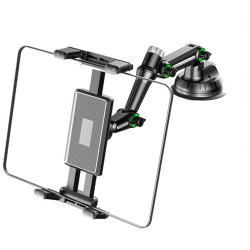 Techsuit Car Holder TabbyX (ST1) for Tablet/Phone, Flexible, 360° Adjust, Universal Black