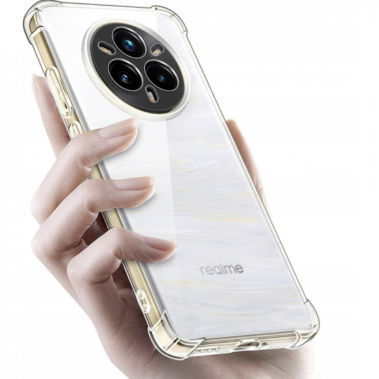 Techsuit Shockproof Clear Silicone [Round Camera Cutout] Realme GT 8 Pro Clear