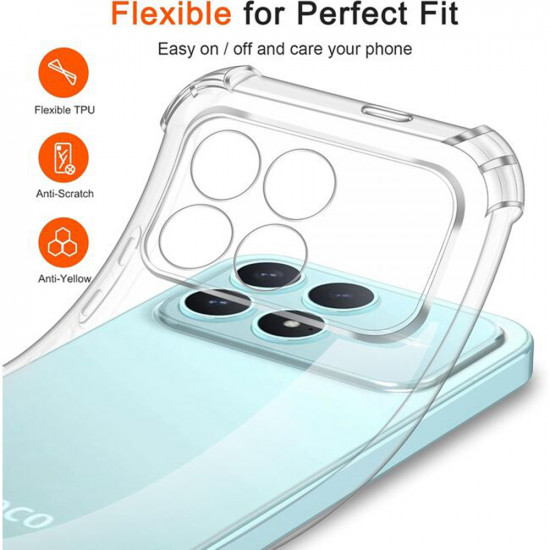 Techsuit Shockproof Clear Silicone Xiaomi Poco F8 Ultra Clear Techsuit Shockproof Clear Silicone Xiaomi Poco F8 Ultra Clear