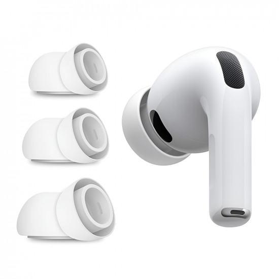 Techsuit (3 pack) Replacement Ear Tips AirVibe (ET2) for Apple AirPods Pro 3, Premium Silicone XS, S, L Sizes White Techsuit (3 pack) Replacement Ear Tips AirVibe (ET2) for Apple AirPods Pro 3, Premium Silicone XS, S, L Sizes White