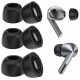 Techsuit (3 pack) Replacement Ear Tips AirVibe (ET3) for Samsung Galaxy Buds 3 Pro, Premium Silicone S, M, L Sizes Black