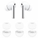 Techsuit (3 pack) Replacement Ear Tips AirVibe (ET3) for Samsung Galaxy Buds 3 Pro, Premium Silicone S, M, L Sizes White