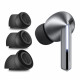 Techsuit (3 pack) Replacement Ear Tips AirVibe (ET3) for Samsung Galaxy Buds 3 Pro, Premium Silicone S, M, L Sizes White