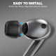 Techsuit (3 pack) Replacement Ear Tips AirVibe (ET3) for Samsung Galaxy Buds 3 Pro, Premium Silicone S, M, L Sizes White