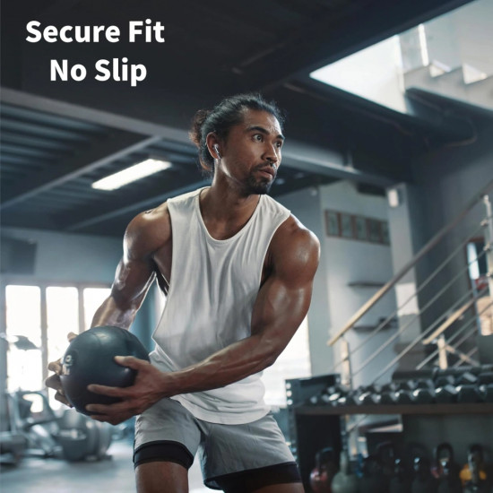 Techsuit (3 pack) Replacement Ear Tips AirVibe (ET3) for Samsung Galaxy Buds 3 Pro, Premium Silicone S, M, L Sizes White