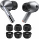 Techsuit (3 pack) Replacement Ear Tips AirVibe (ET3) for Samsung Galaxy Buds 3 Pro, Premium Silicone S, M, L Sizes White