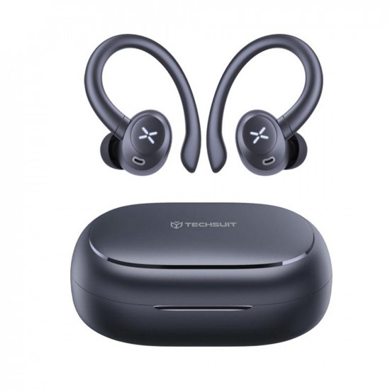 Techsuit Premium Wireless Earbuds AirTune 100 (CW4) Bluetooth V5.4, 400mAh, IPX4 Black